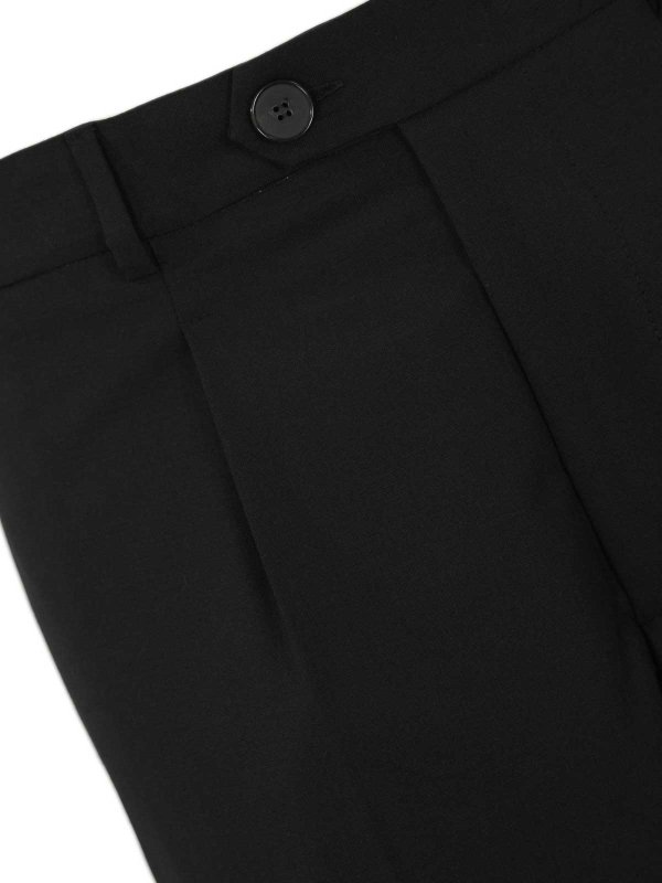 The Best Shops AMARANTO: casual trousers - Wool Blend Trousers With Pleats