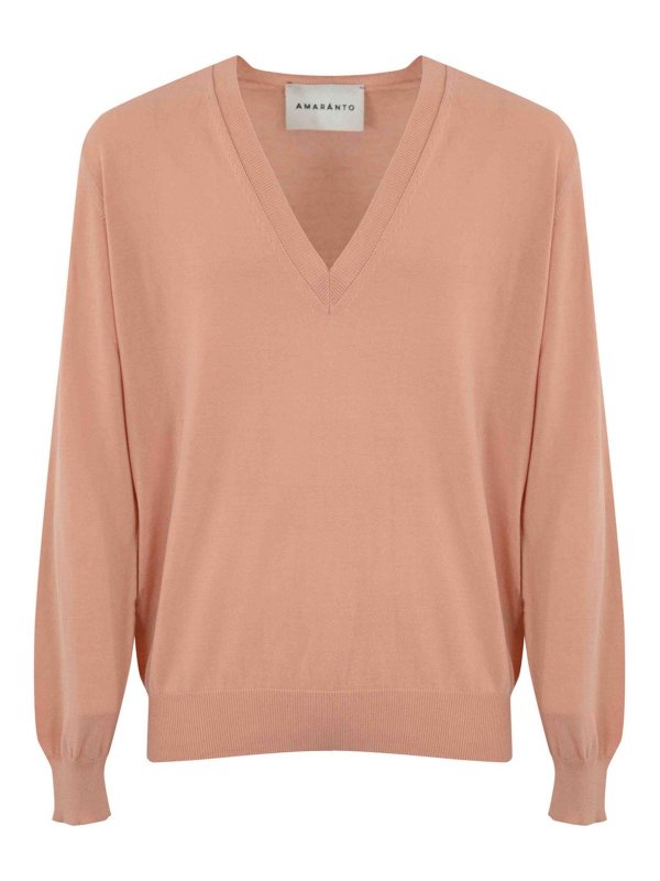 AMARANTO: クルーネック - クルーネック - ヌードカラー