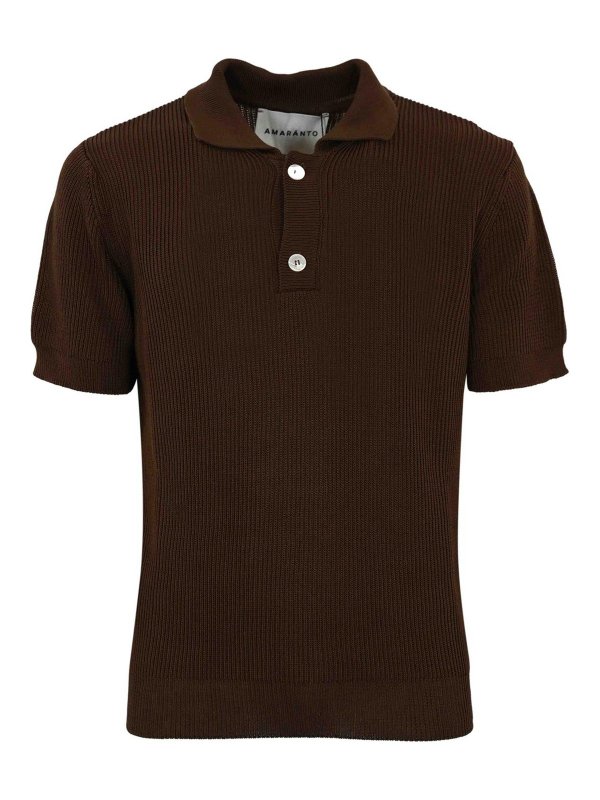 AMARANTO: ポロシャツ - ポロシャツ - ブラウン