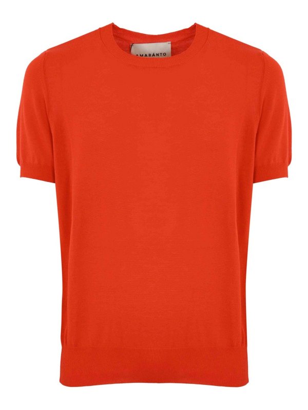 AMARANTO: t-shirt - T-shirt in maglia di cotone