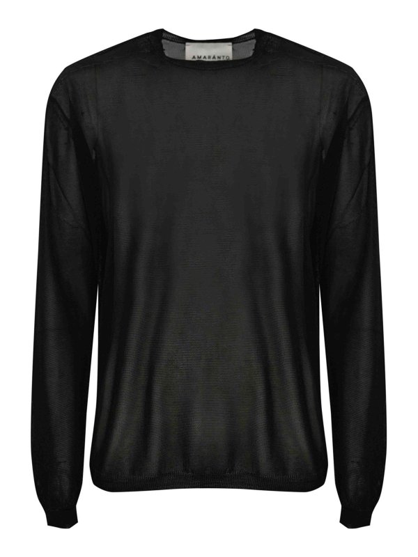 AMARANTO: クルーネック - クルーネック - 黒