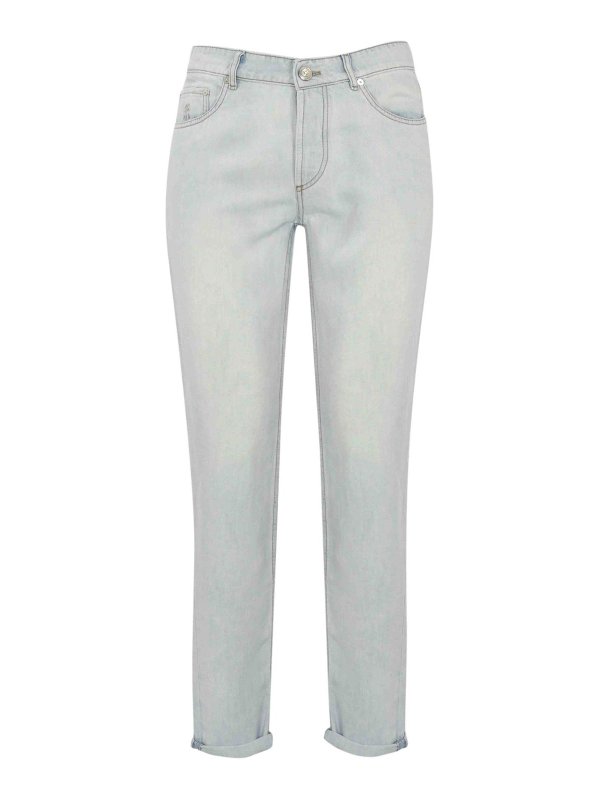 BRUNELLO CUCINELLI: Jeans évasés - Jean Bootcut - Clair Délavé