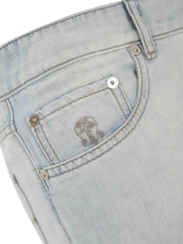 The Best Shops BRUNELLO CUCINELLI: Jeans évasés - Jean Bootcut - Clair Délavé
