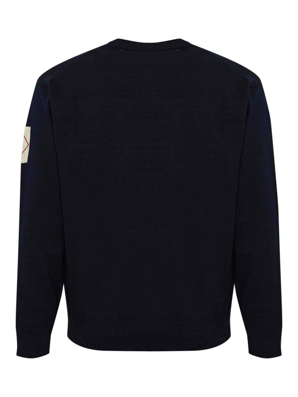C.P. COMPANY: crew necks online - Indigo Cotton Sweater Vanis