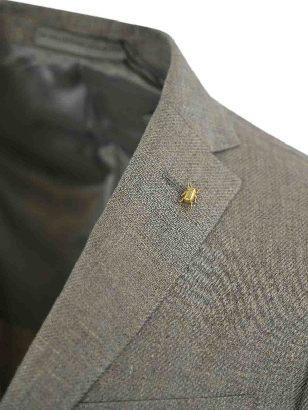 The Best Shops CORNELIANI: casual jackets - Single-Breasted Jacket In Linen And Lyocell
