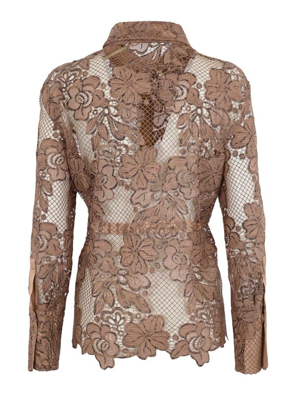 D.EXTERIOR: shirts online - Macram Lace Shirt