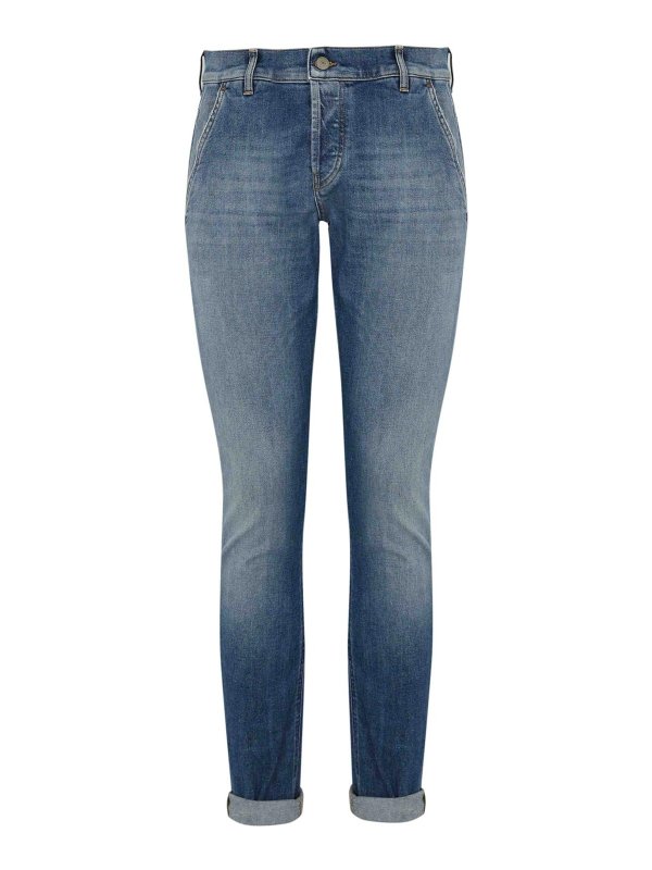 DONDUP: ブーツカットジーンズ - ブーツカットジーンズ - ミディアムウォッシュ