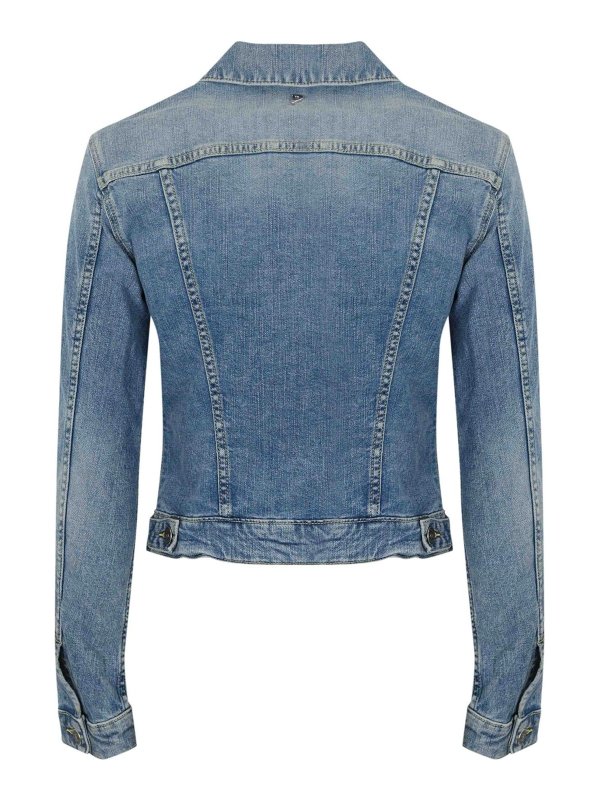DONDUP: denim jacket online - Slim Stretch Denim Jacket