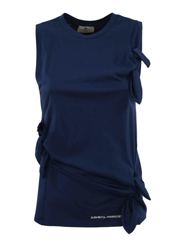 ELISABETTA FRANCHI: トップス＆タンクトップ - トップ/タンクトップ - ブルー
