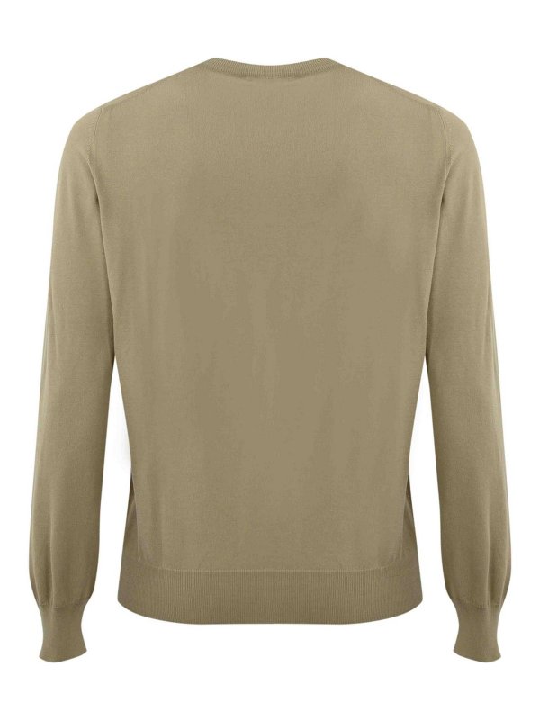 FAY: Strickpullover mit Rundhalsausschnitt online - Rundhalspullover - Hellbraun