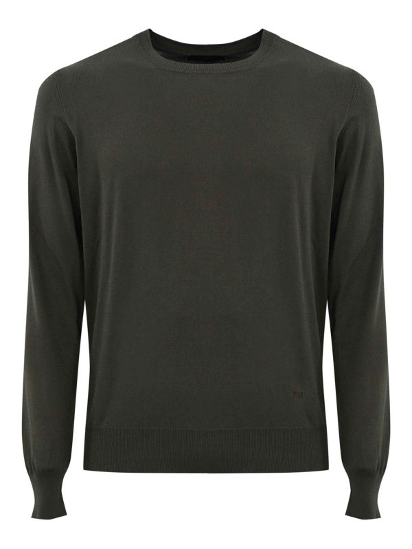 FAY: Suéteres con cuello pico - Suéter Cuello Redondo - Marrón