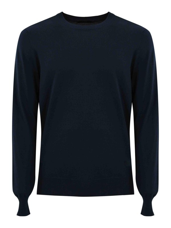 FAY: Suéteres con cuello pico - Suéter Cuello Redondo - Azul