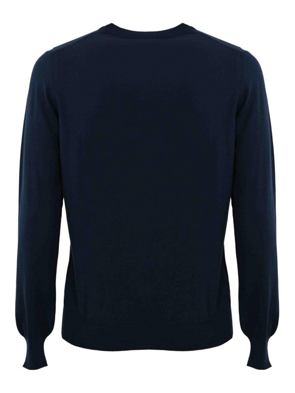 FAY: Suéteres con cuello pico online - Suéter Cuello Redondo - Azul