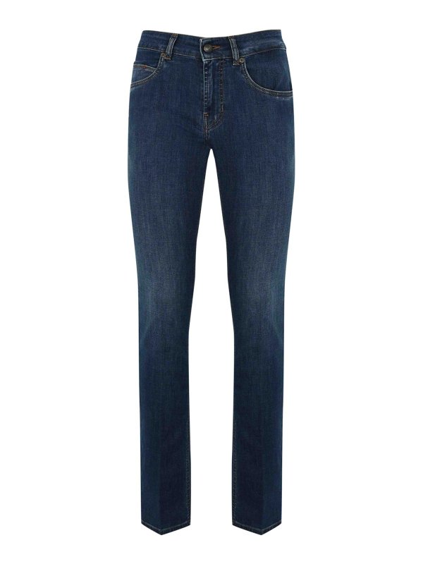 FAY: bootcut jeans - Dark Denim Five-Pocket Jeans