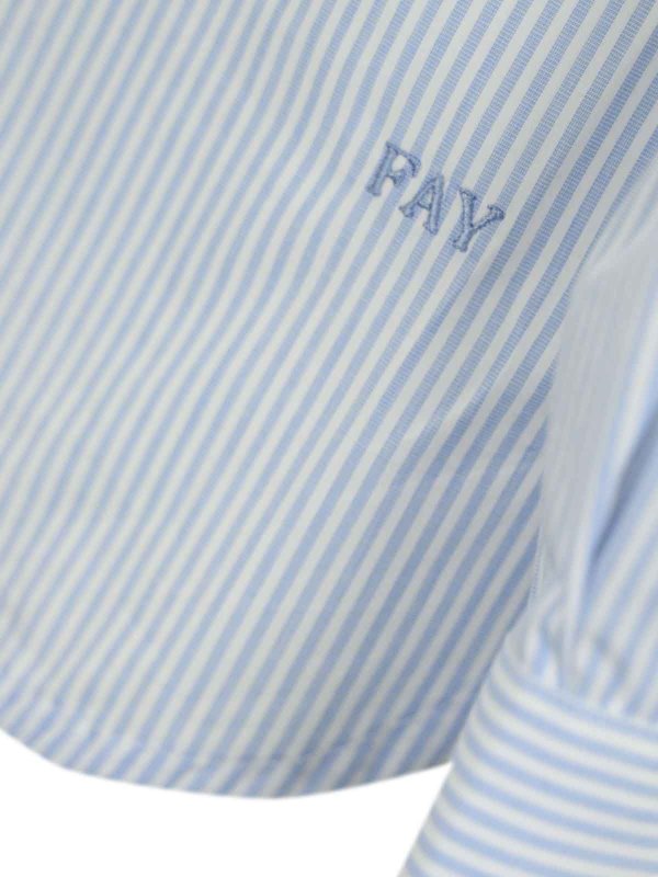 The Best Shops FAY: shirts - Regular Striped Cotton Shirt