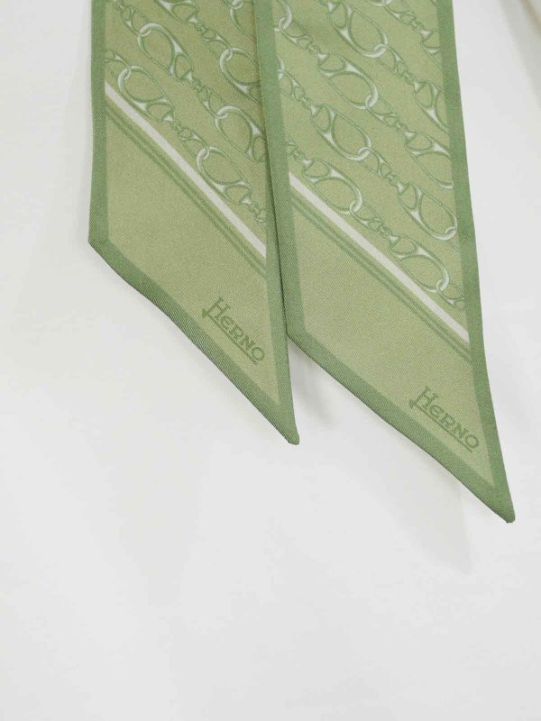 The Best Shops HERNO: t-shirt - T-shirt di cotone con sciarpa di seta