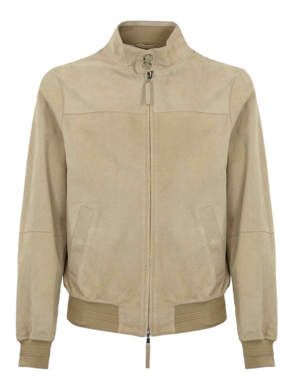 LEATHER AUTHORITY: Lederjacken - Lederjacke - Weiß