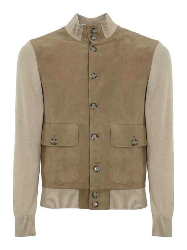LEATHER AUTHORITY: Lederjacken - Lederjacke - Creme