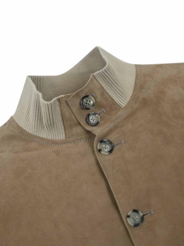 The Best Shops LEATHER AUTHORITY: Lederjacken - Lederjacke - Creme