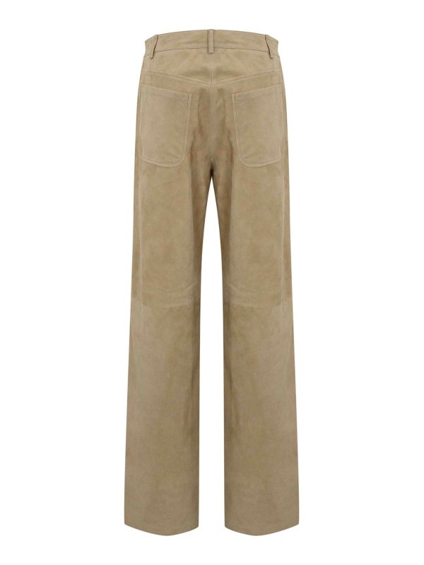 MAX MARA STUDIO: レザートラウザー online - レザーパンツ - ベージュ