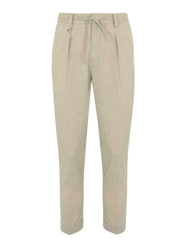 Paolo Pecora: casual trousers - Viscose Blend Pleated Trousers