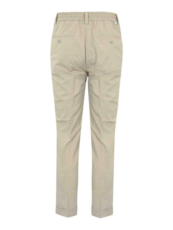 Paolo Pecora: casual trousers online - Viscose Blend Pleated Trousers