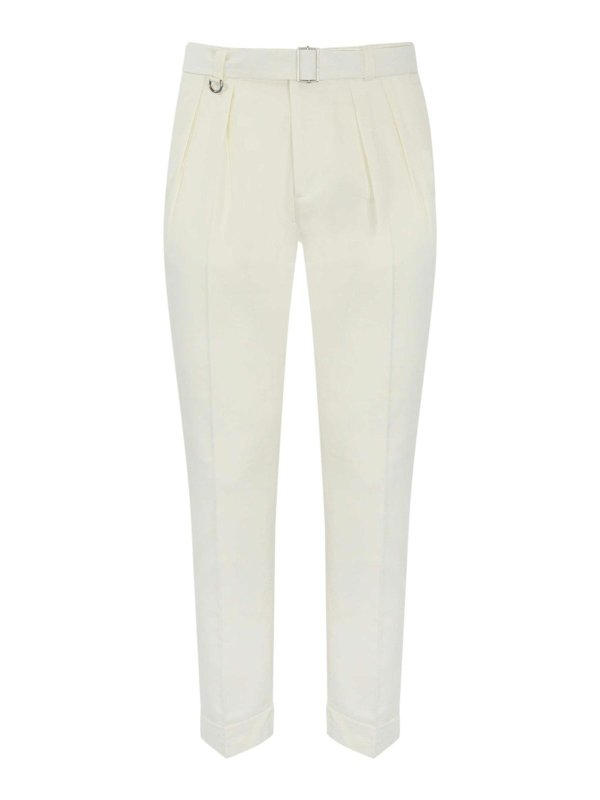 Paolo Pecora: カジュアルトラウザー - カジュアルパンツ - クリーム