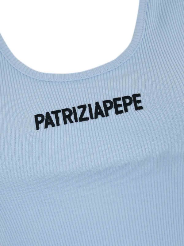 The Best Shops PATRIZIA PEPE: Tops und Tank Tops - Top - Hellblau