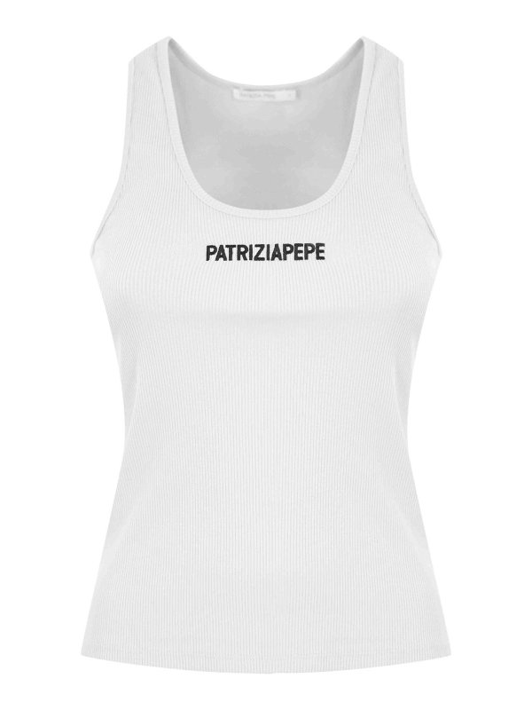 PATRIZIA PEPE: Tops und Tank Tops - Top - Weiß