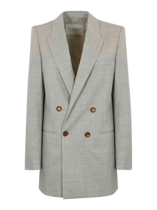 Philosophy di Lorenzo Serafini: casual jackets - Jacket In Cool Wool And Linen