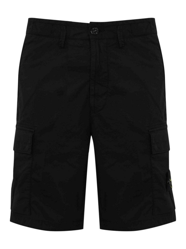 STONE ISLAND: トラウザーショーツ - ショートパンツ - 黒