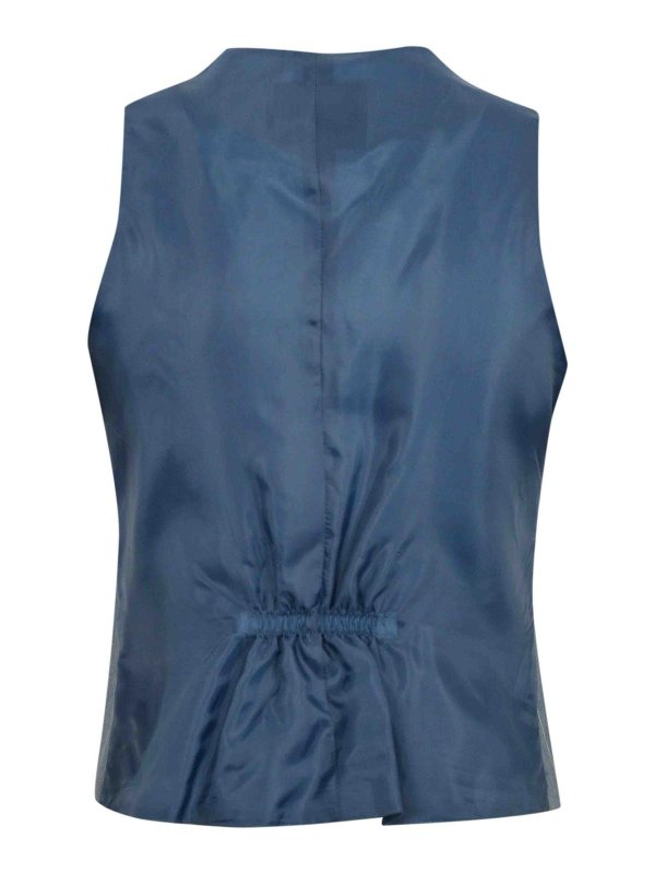 TAGLIATORE: vests online - Giselle Waistcoat In Linen And Cotton