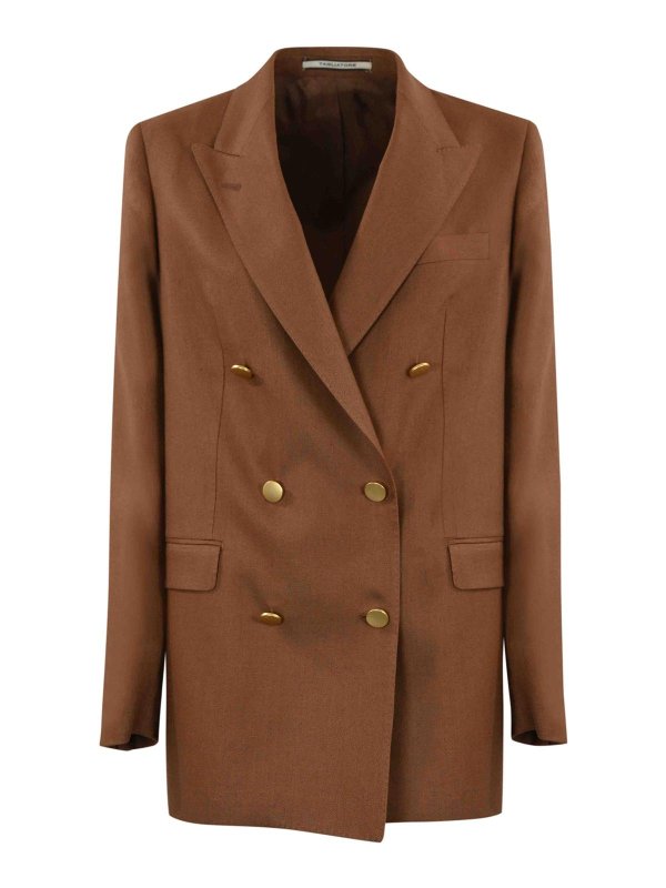 TAGLIATORE: casual jackets - Linen Blazer Jacket