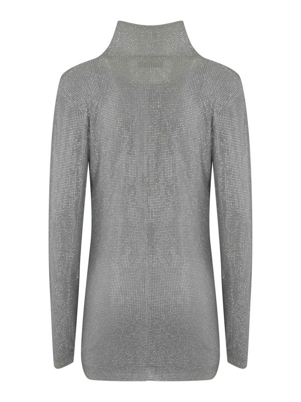 TWENTY FOURHAITCH: casual jackets online - Marrakech Silver Jacket With Rhinestones