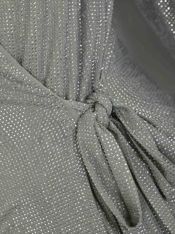 The Best Shops TWENTY FOURHAITCH: casual jackets - Marrakech Silver Jacket With Rhinestones