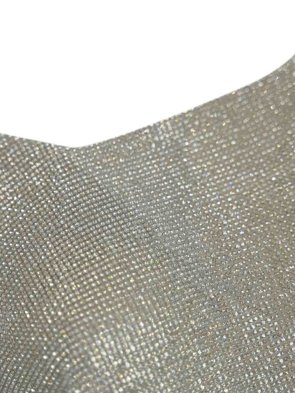 The Best Shops TWENTY FOURHAITCH: Tops & Tank tops - Top Athens Silver In Rhinestone Mesh