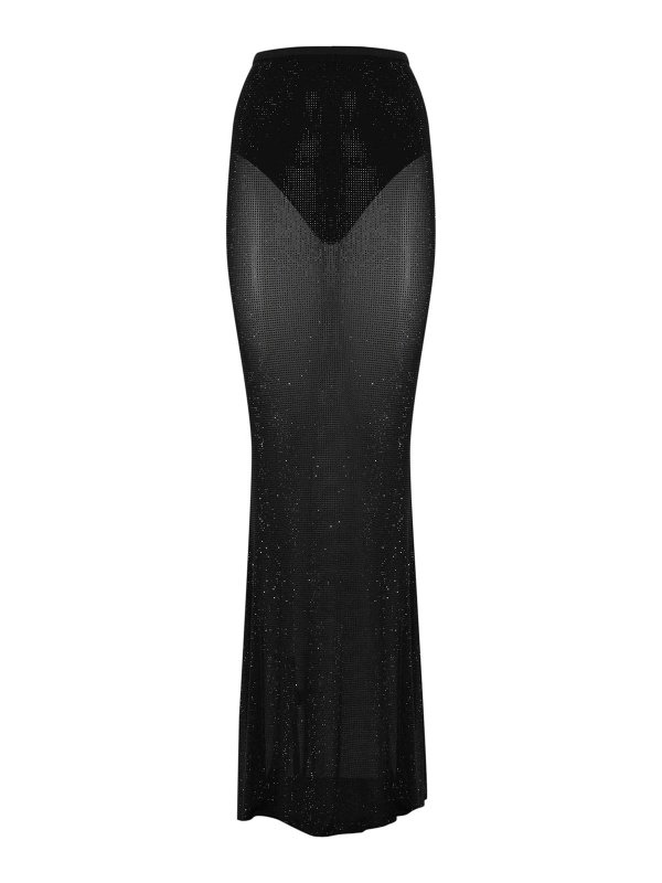 TWENTY FOURHAITCH: ニーレングススカート＆ミディ丈 - 膝丈/ミディスカート - 黒