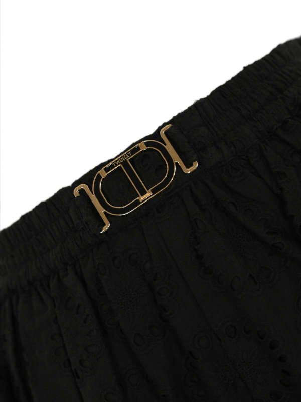 The Best Shops TWINSET: トラウザーショーツ - ショートパンツ - 黒