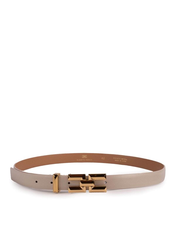 ELISABETTA FRANCHI: belts - Leather Effect Belt With Logo