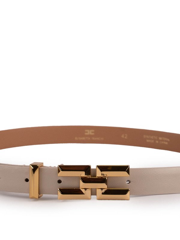 ELISABETTA FRANCHI: belts online - Leather Effect Belt With Logo