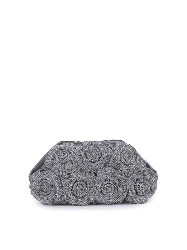 TWENTY FOURHAITCH: cross body bags - Crystal Mesh Clutch Bag