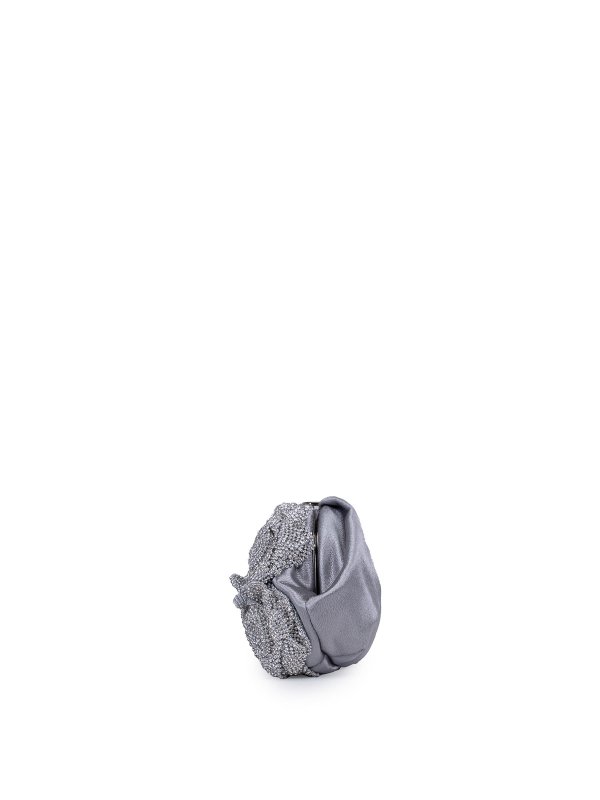 TWENTY FOURHAITCH: cross body bags online - Crystal Mesh Clutch Bag