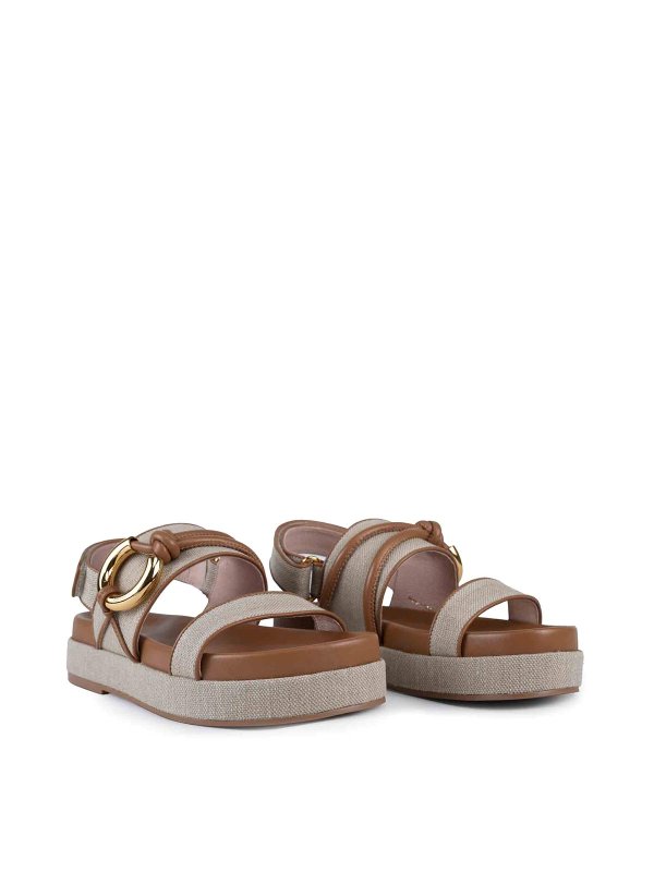 サンダル - ベージュ shop online: COCCINELLE