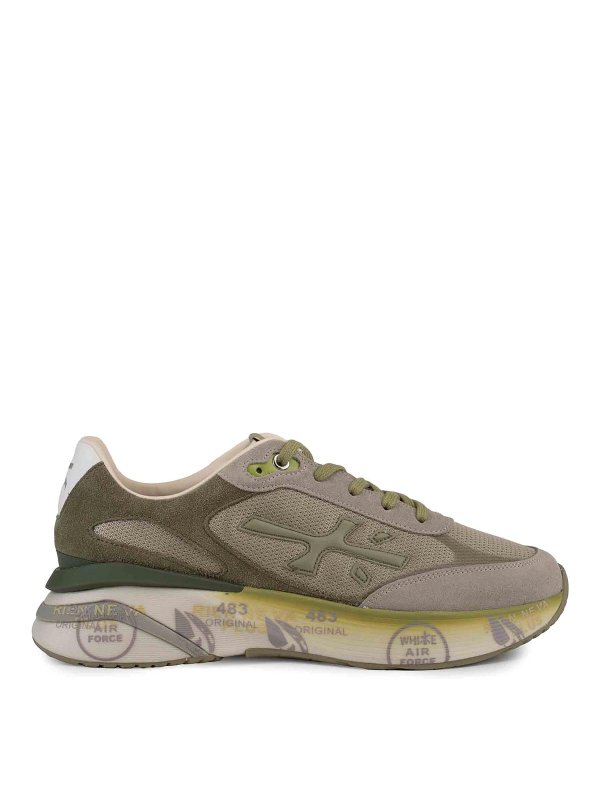 PREMIATA: sneakers - Sneaker in tessuto e pelle