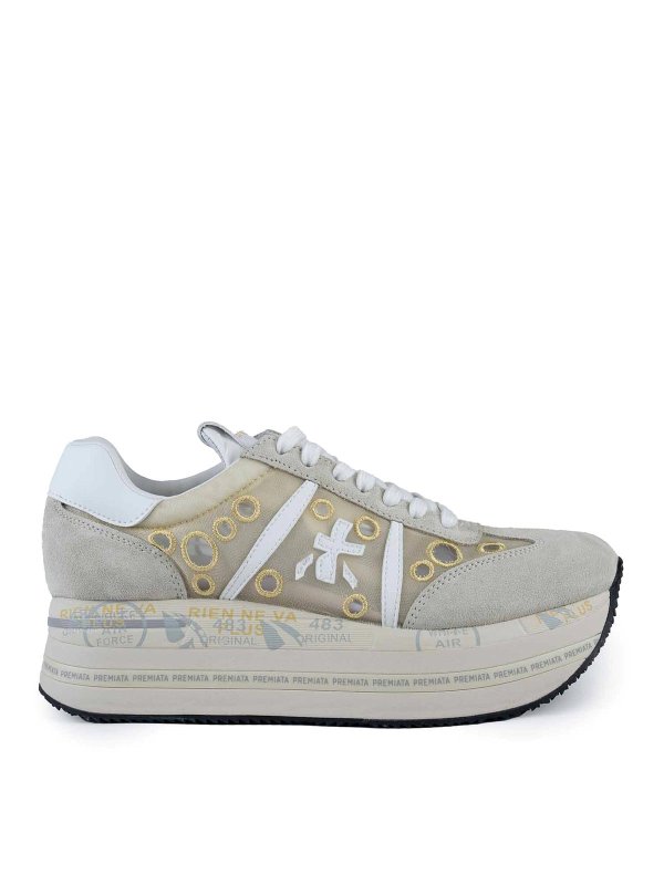 PREMIATA: Chaussures de sport - Baskets - Blanc
