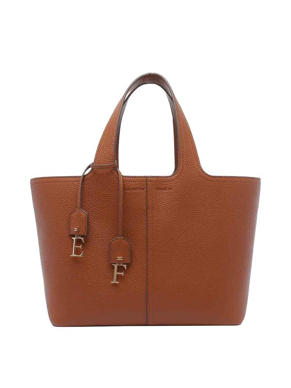 ELISABETTA FRANCHI: トートバッグ - トートバッグ - ブラウン