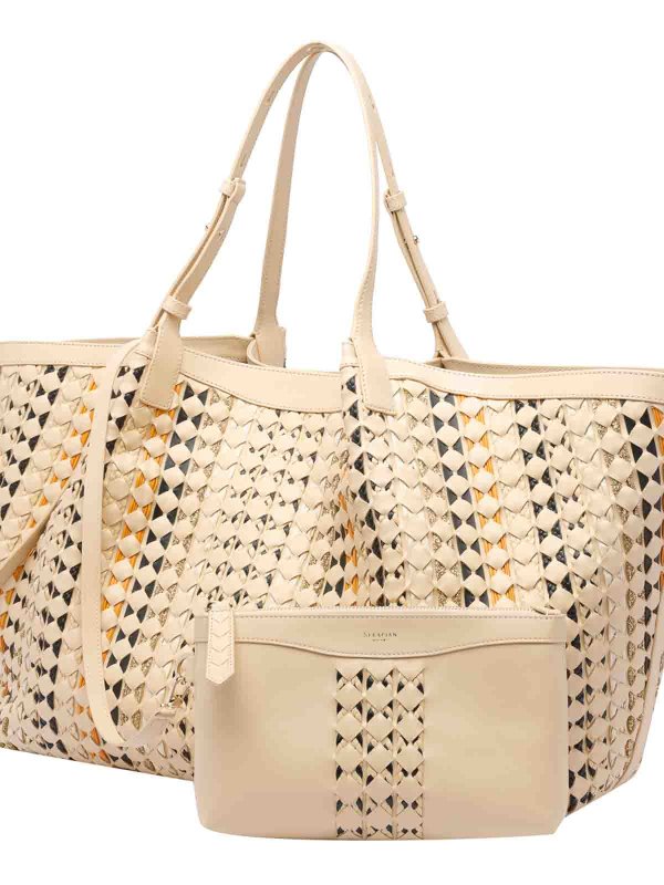 トートバッグ - ベージュ shop online: Serapian