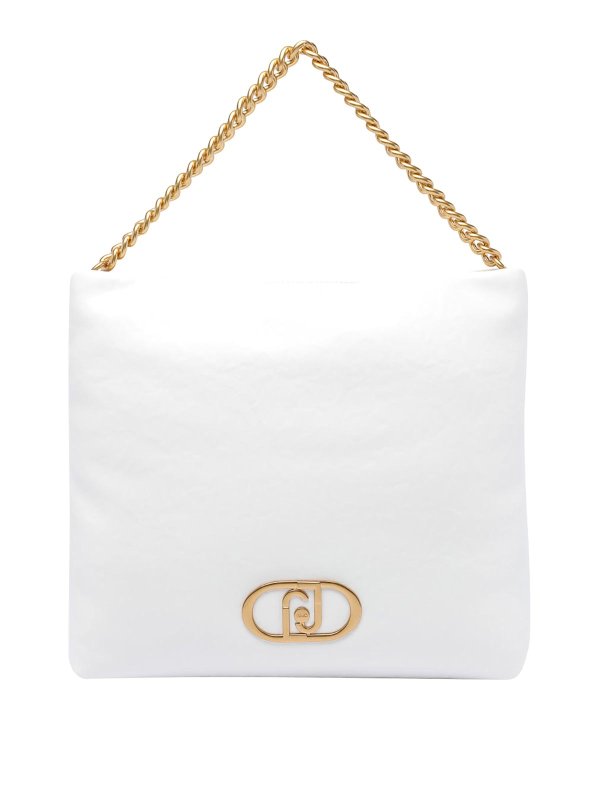 Liu Jo: shoulder bags - White Logo Shoulder Bag