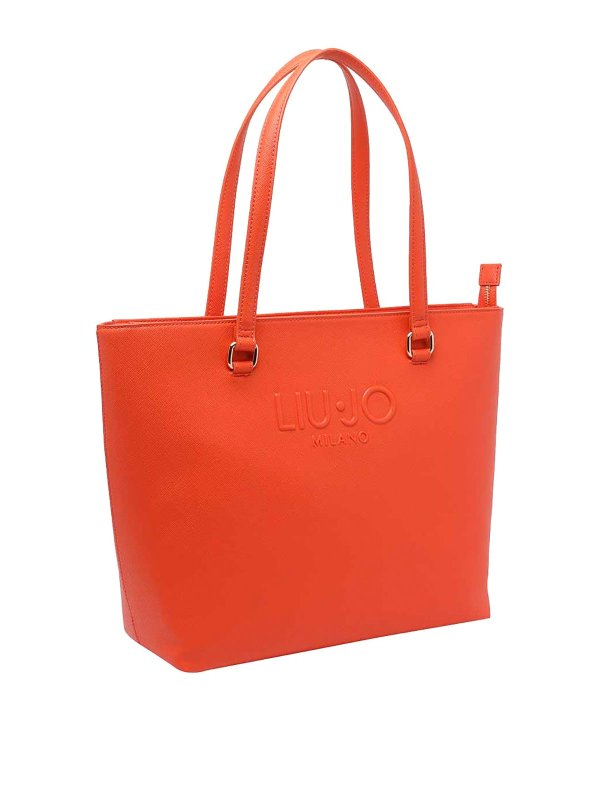 Liu Jo: totes bags online - Orange Logo Tote Bag