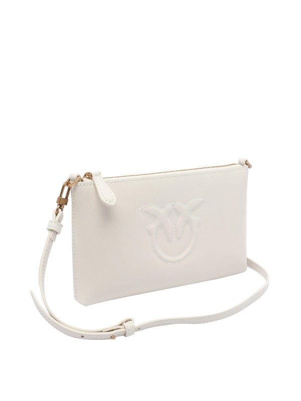 Pinko: cross body bags online - White Horizontal Flat Bag